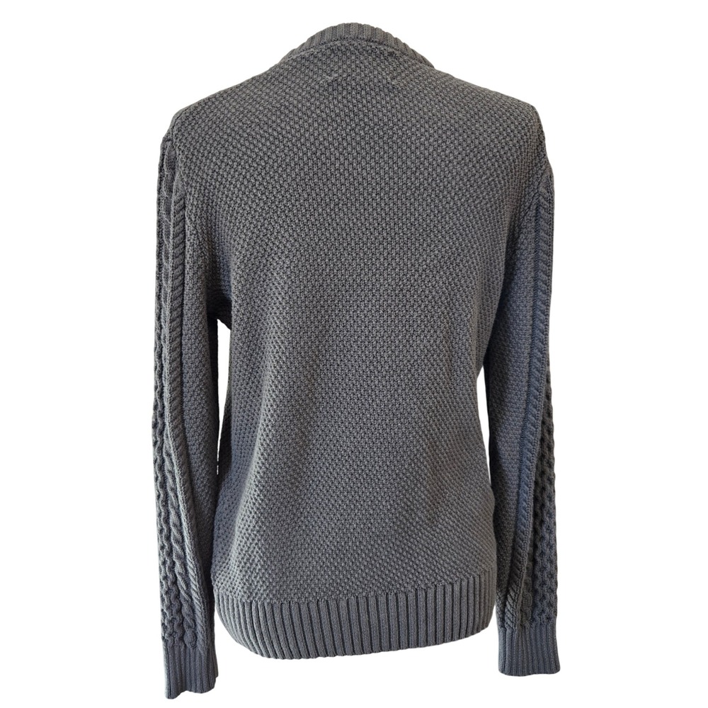 Old Navy Womens S Gray Green Chunky Cable Knit Dark Academia Cottagecore Sweater - Picture 7 of 7